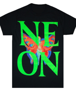 Playboi Carti Neon Tour Butterfly T-shirt Black