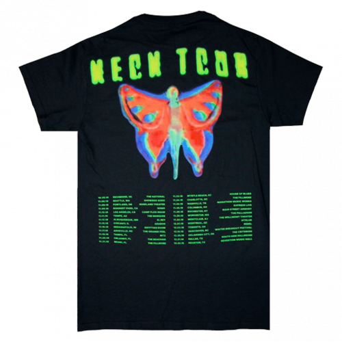 Playboi Carti Neon Tour Butterfly T-shirt Black