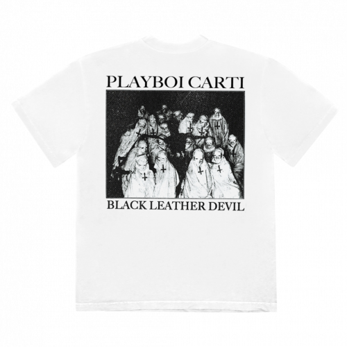 Playboi carti black leather devil tee