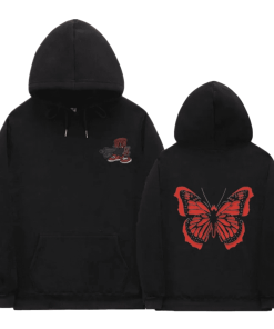 Playboi Carti Butterfly Oversized Double Sided Printed Hoodies