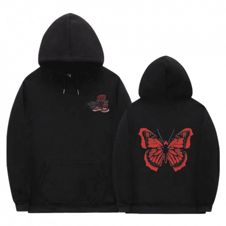 Playboi Carti Butterfly Oversized Double Sided Printed Hoodies TRENDING APPAREL