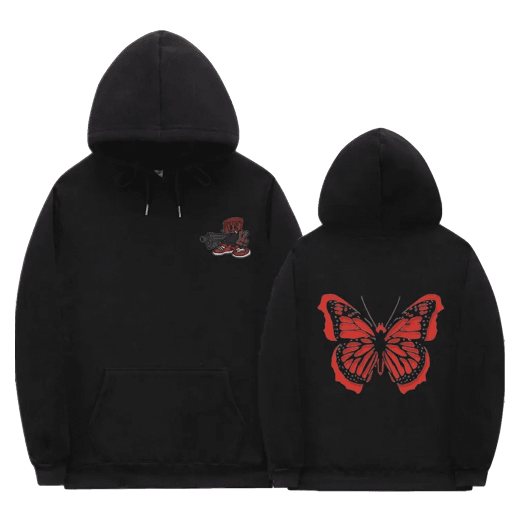 Playboi Carti Butterfly Oversized Double Sided Printed Hoodies TRENDING ...