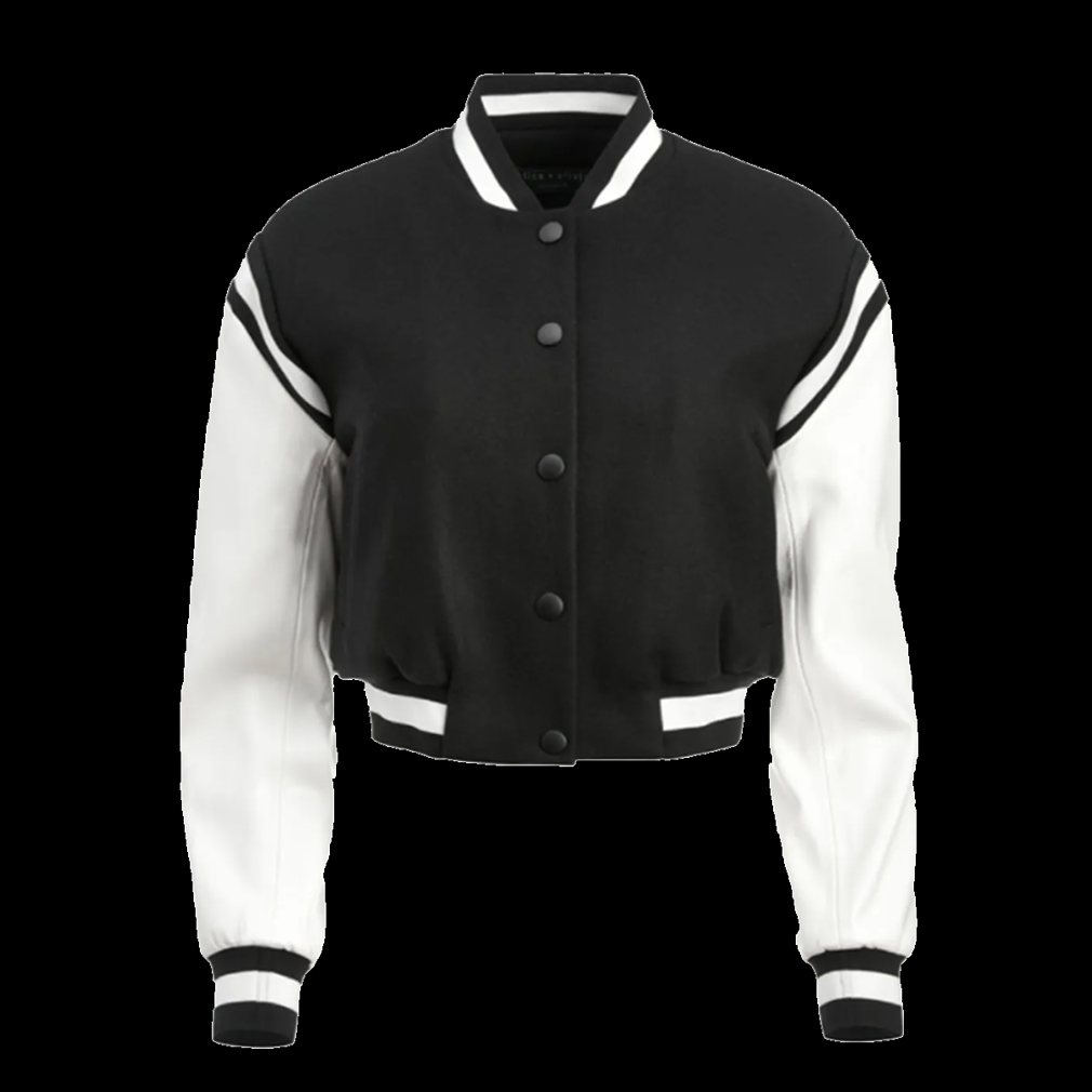 Crop Baseball Jacket Sweatshirt