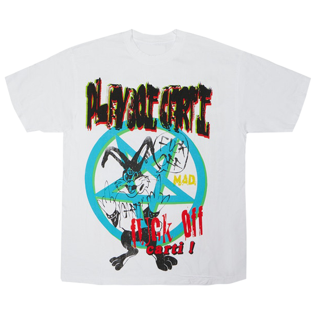 Playboi Carti Fuck Off Tee White
