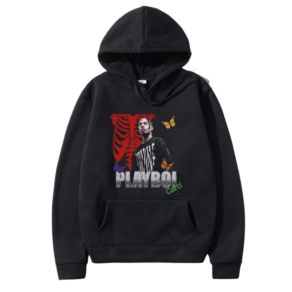 Playboi Carti Die Lit Tour Ribcage Butterfly Hoodies